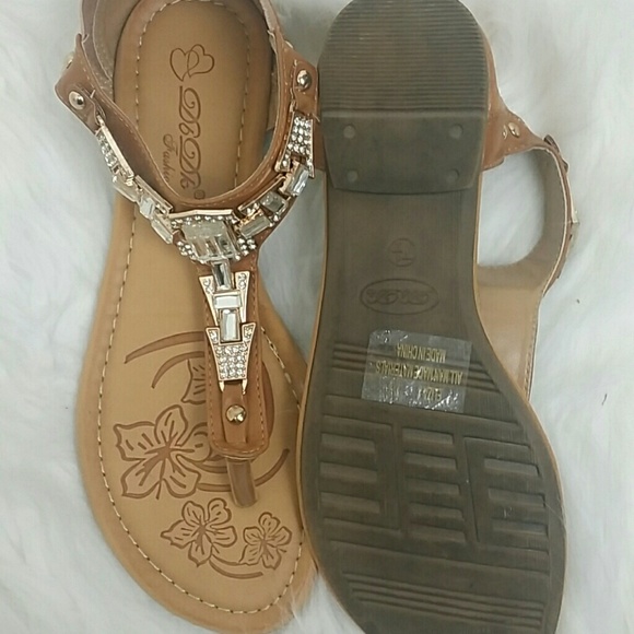 Brown Rhinestone Sandals - Picture 3 of 3